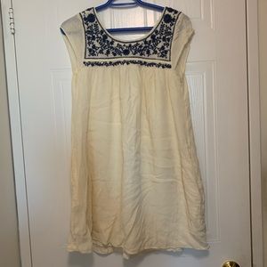 Cream Shift Dress